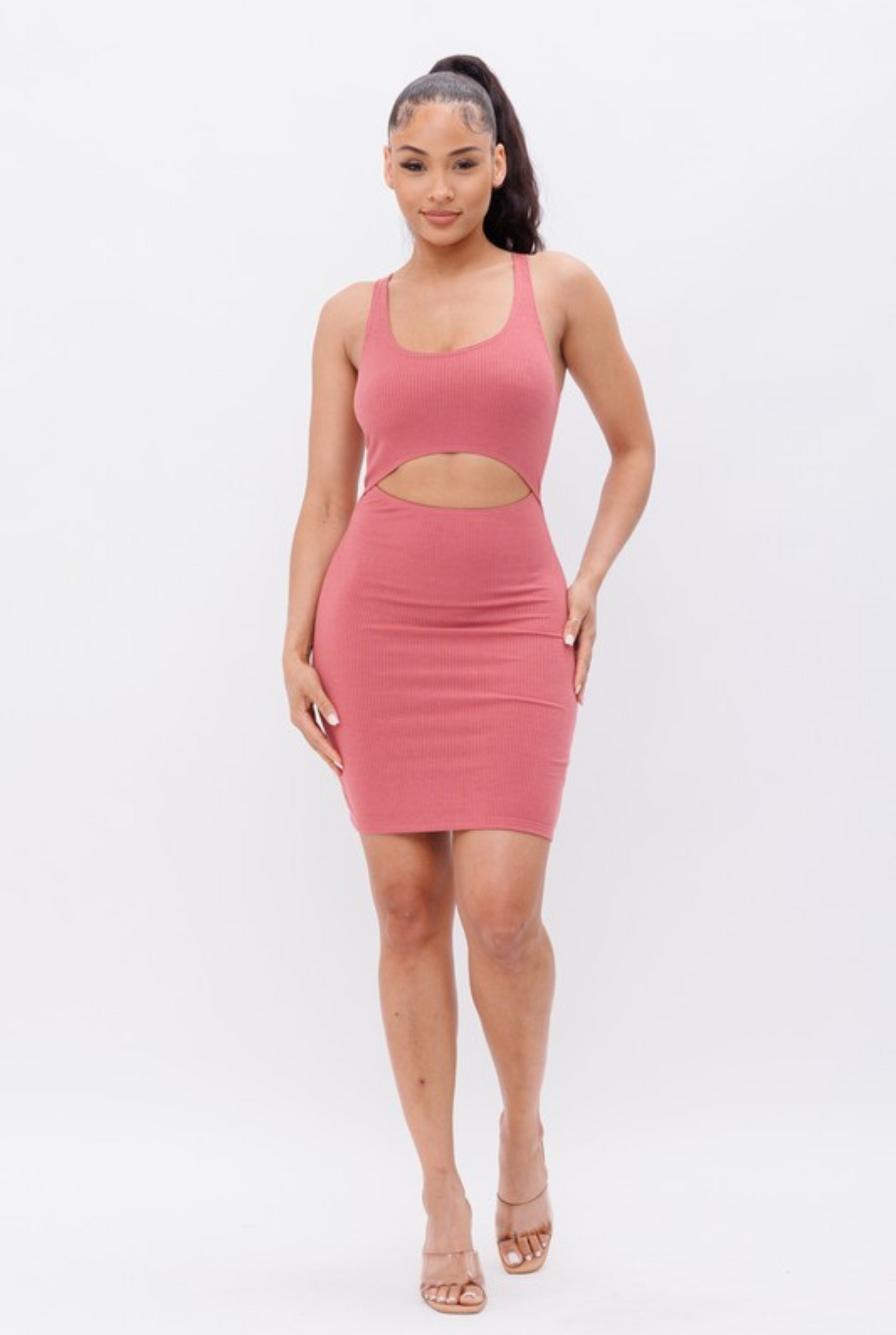 Front Cut Out Detail Mini Dress