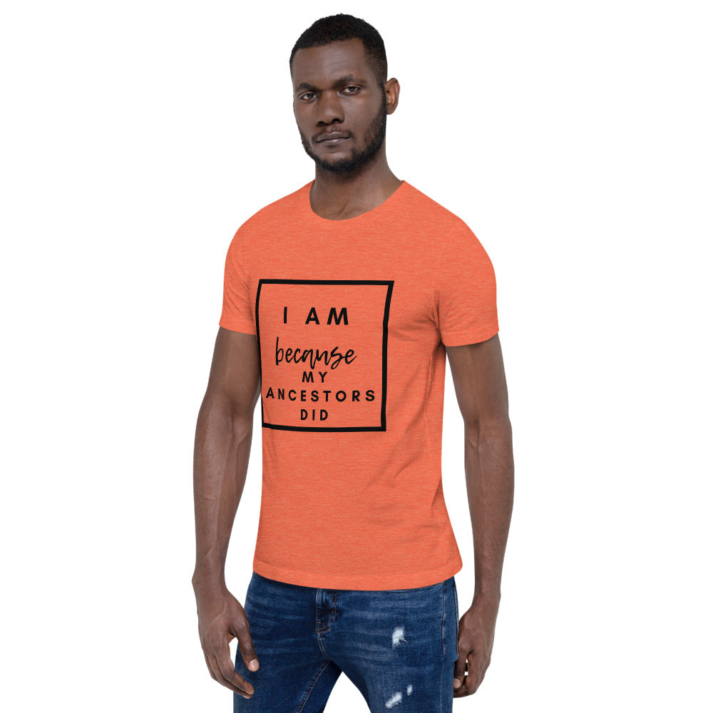 I Am Because My Ancestors Did Unisex T-Shirt