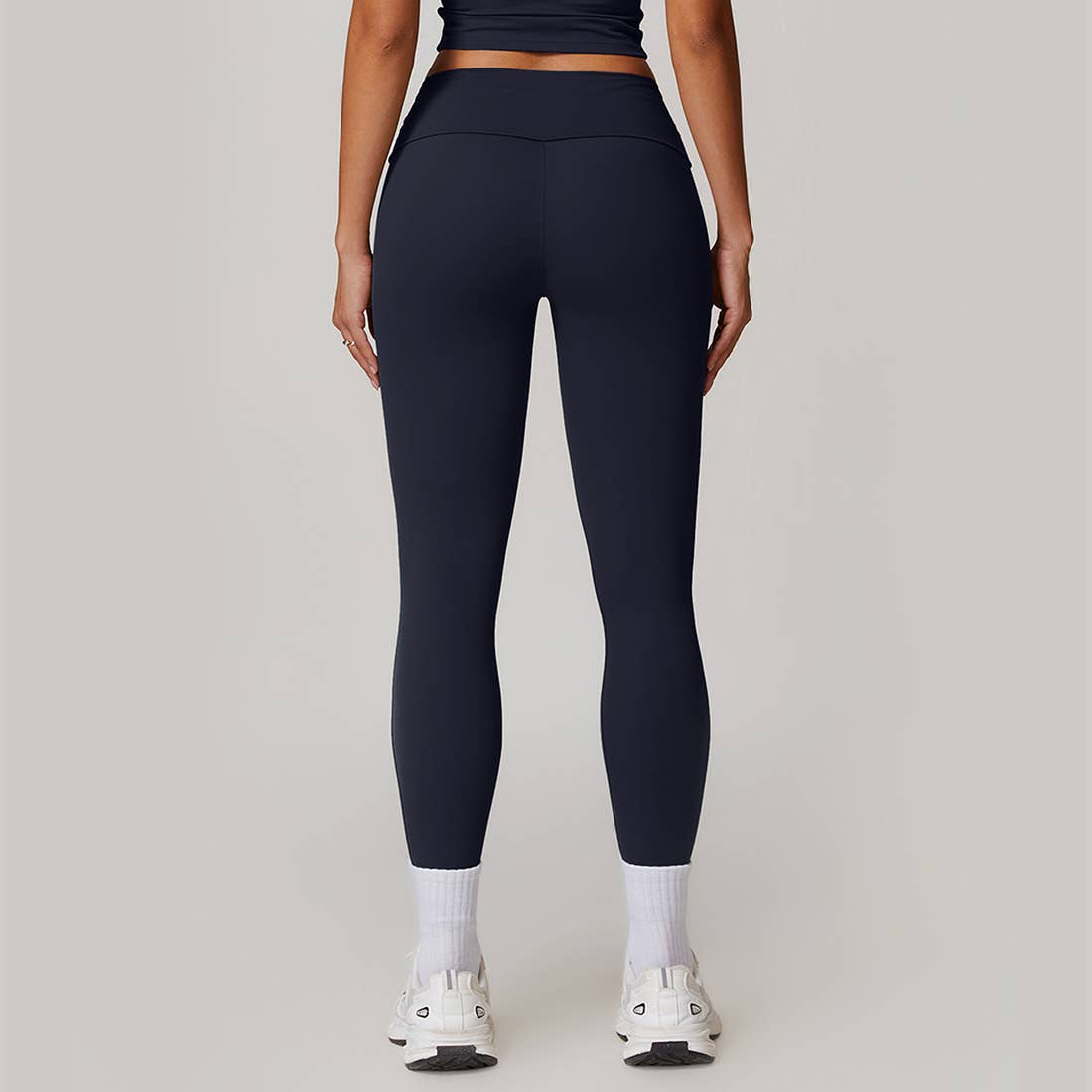 Women Fold Over Waist Fitness Pants Yoga Spors Leggings