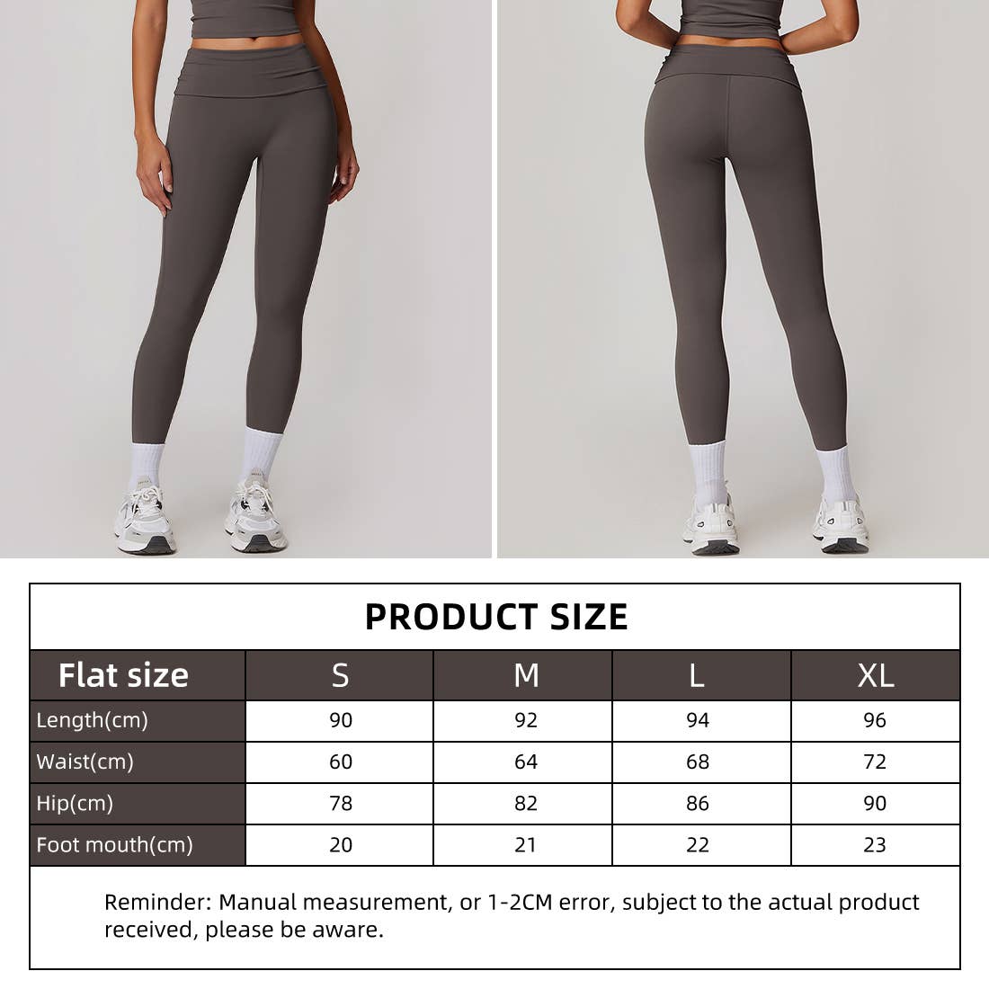 Women Fold Over Waist Fitness Pants Yoga Spors Leggings
