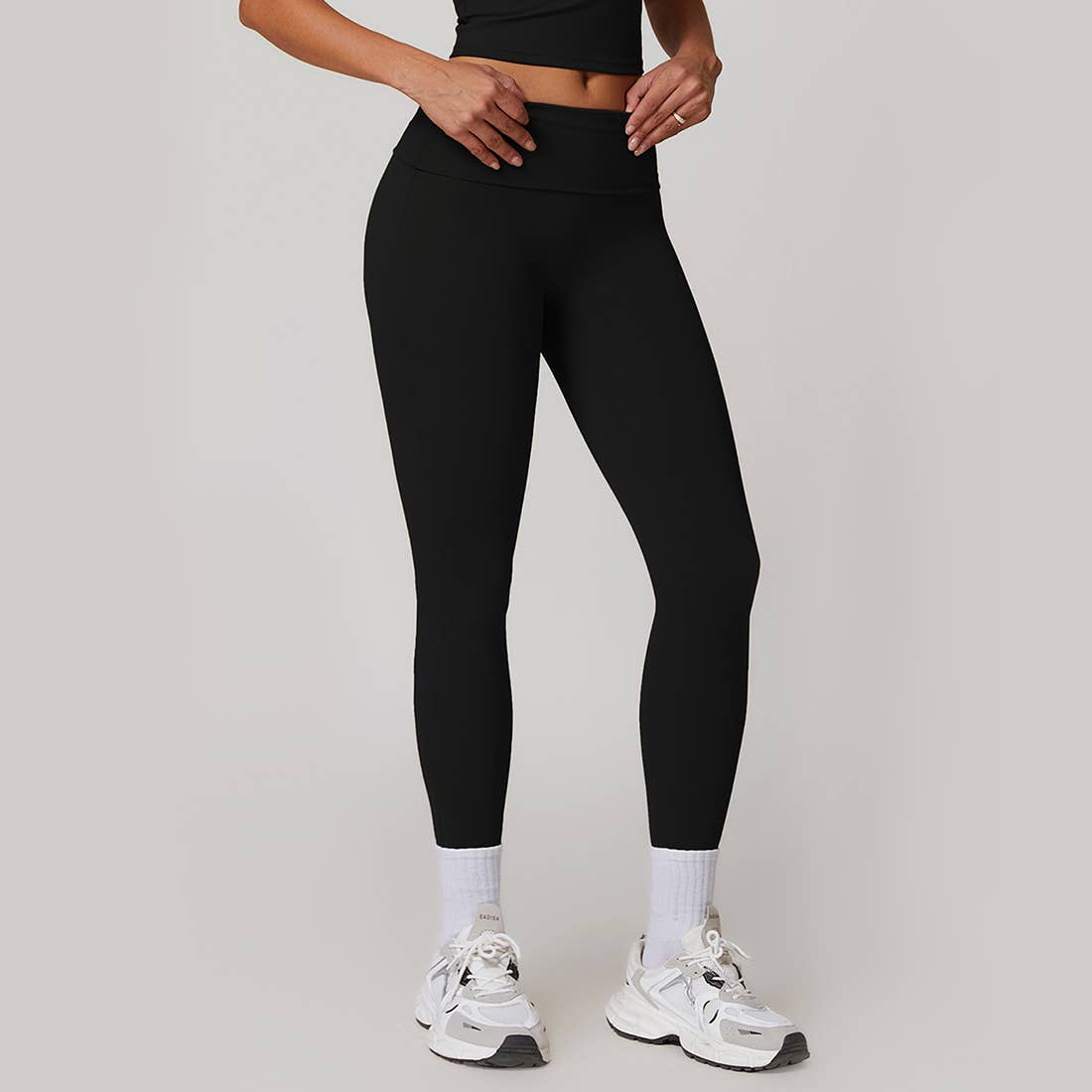 Women Fold Over Waist Fitness Pants Yoga Spors Leggings