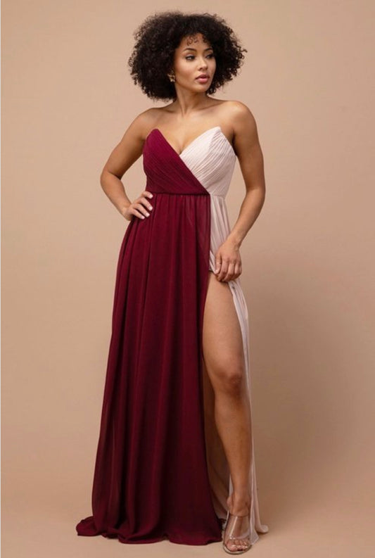 Color-Block Maxi Dress