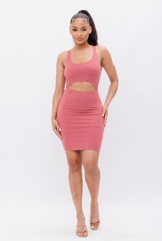 Front Cut Out Detail Mini Dress