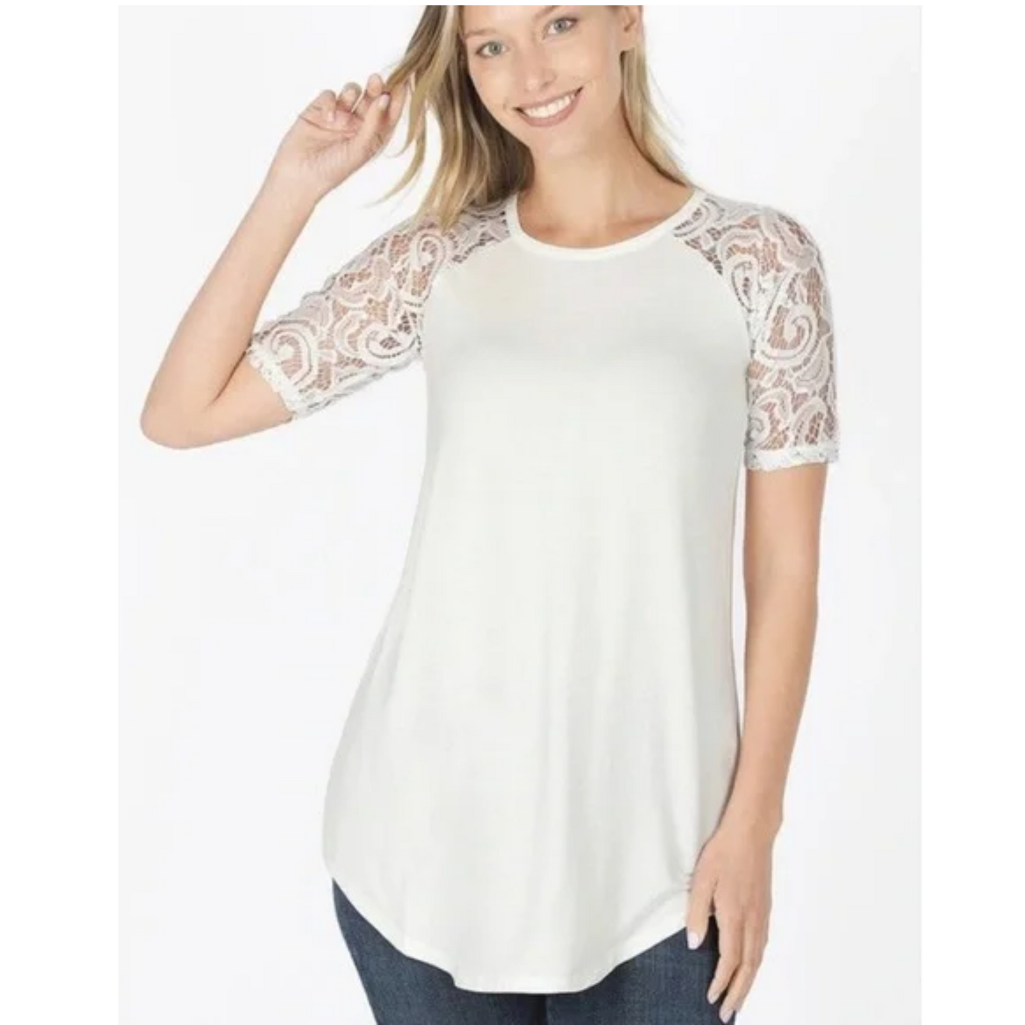 Lace Sleeve Top