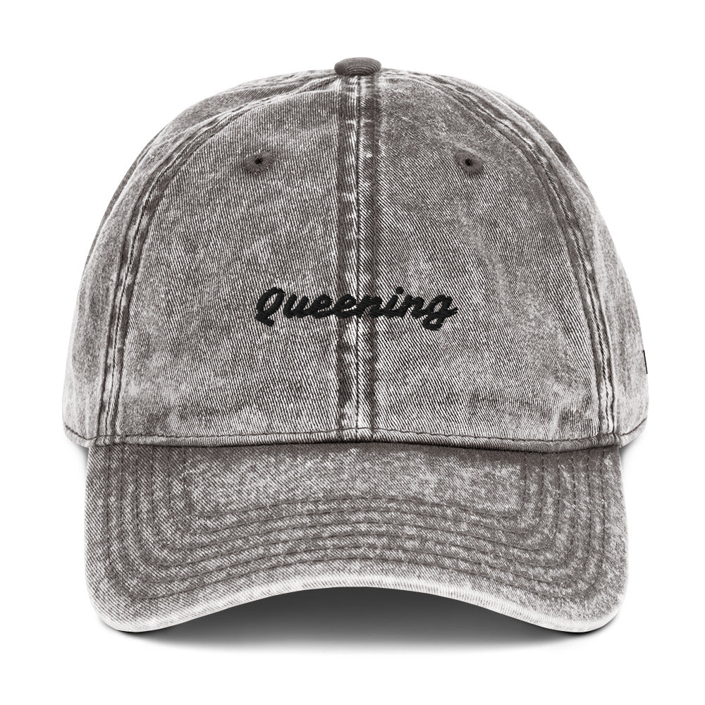 Queening Vintage Cotton Twill Cap