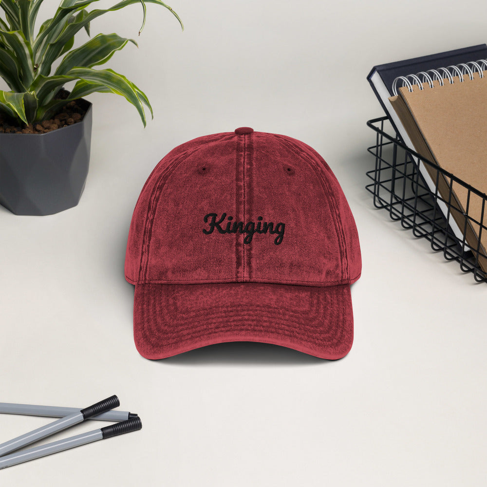 maroon kinging vintage cotton twill cap