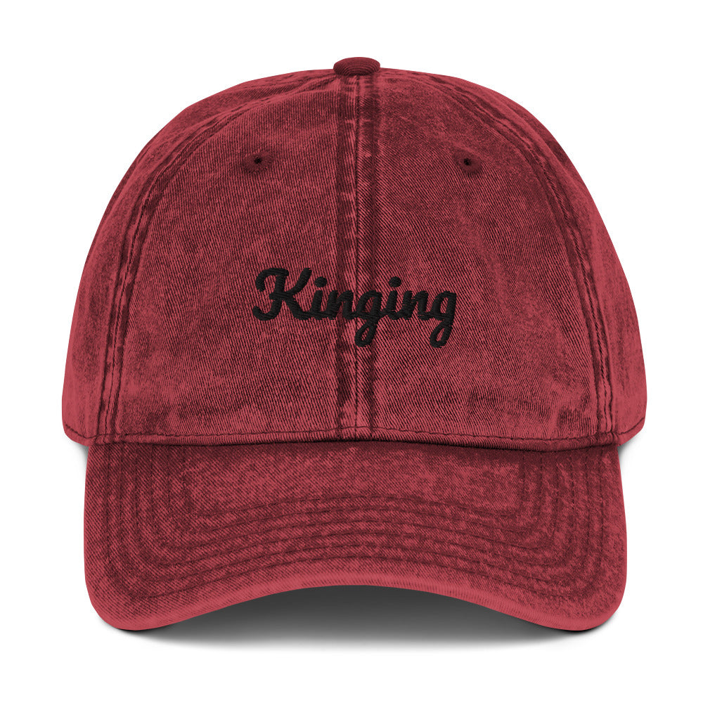 maroon kinging vintage cotton twill cap