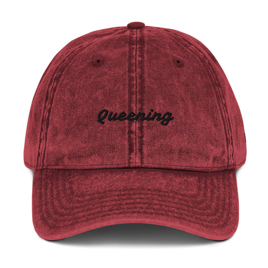 QUEENING VINTAGE COTTON TWILL CAP