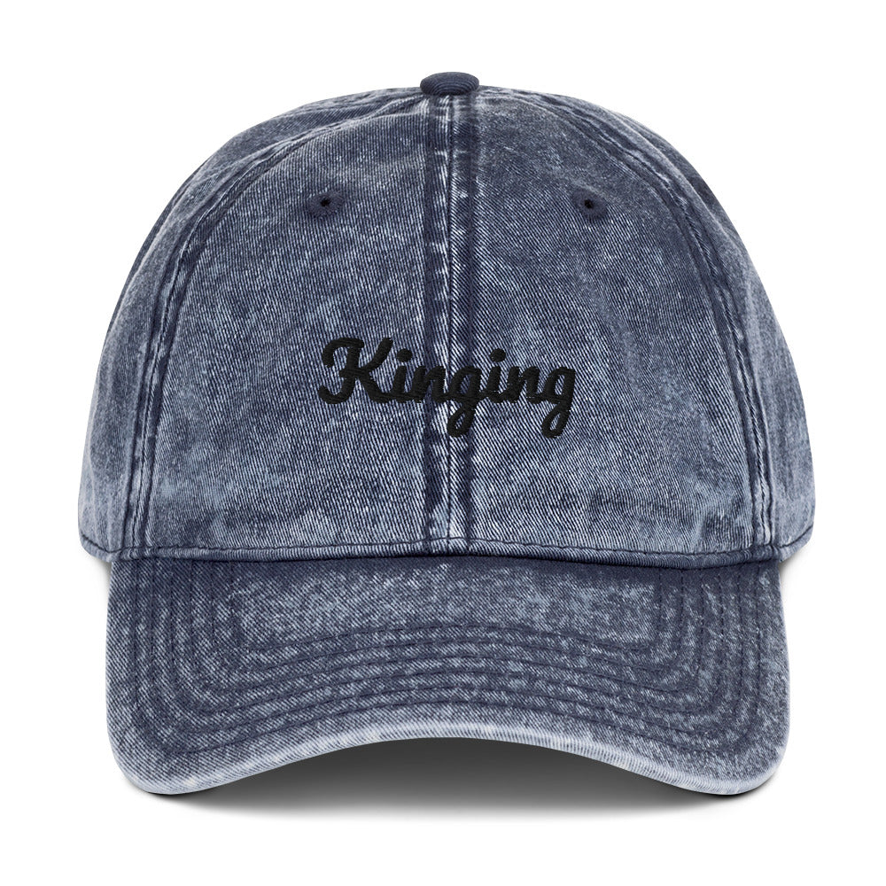 navy kinging vintage cotton twill cap